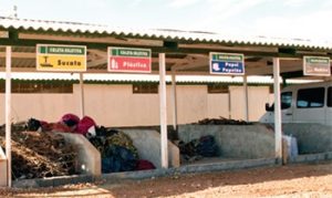Coleta seletiva realizada no canteiro